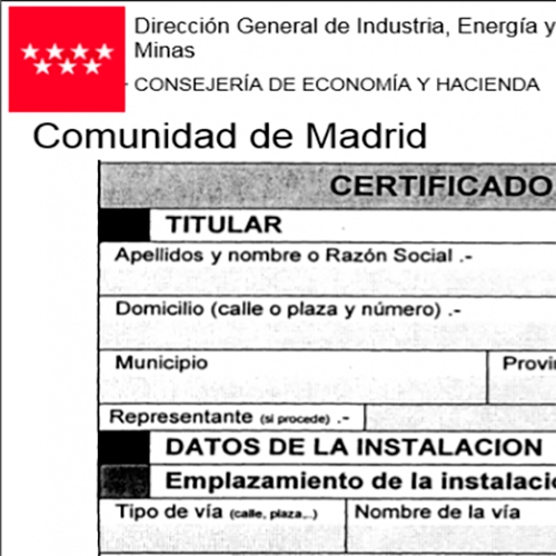 cabecera de boletín eléctrico de la comunidad de Madrid